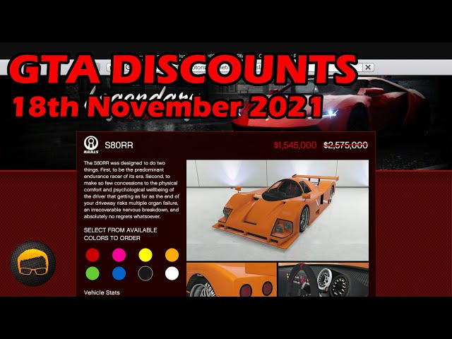 GTA Online Discounts, Bonuses & News (18th November 2021)