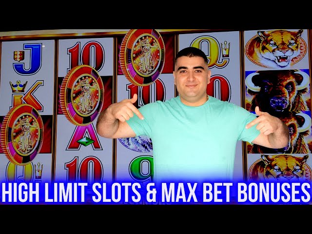 High Limit Slots & Max Bet Bonus On Buffalo Gold | Live Slot Play At Casino | SE-6 | EP-5