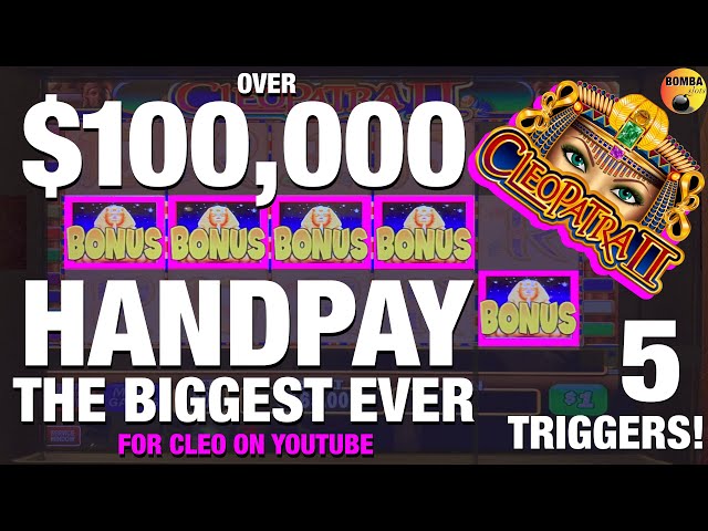 OVER $100,000.00 HANDPAY! BIGGEST JACKPOT EVER ON YOUTUBE for Cleopatra 2!SLOT LIVE PLAY MASSIVE WIN