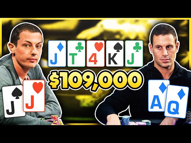 QUADS VS BROADWAY! DWAN & GARRETT BATTLE FOR $109K POT – Hustler Casino Live