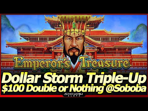 Dollar Storm Triple Up in Emperor’s Treasures Slot Machine at Soboba Casino!