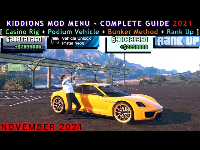 GTA Online Kiddions Mod Menu Complete Guide – Casino Rig + Bunker Method & Rank Up | November 2021