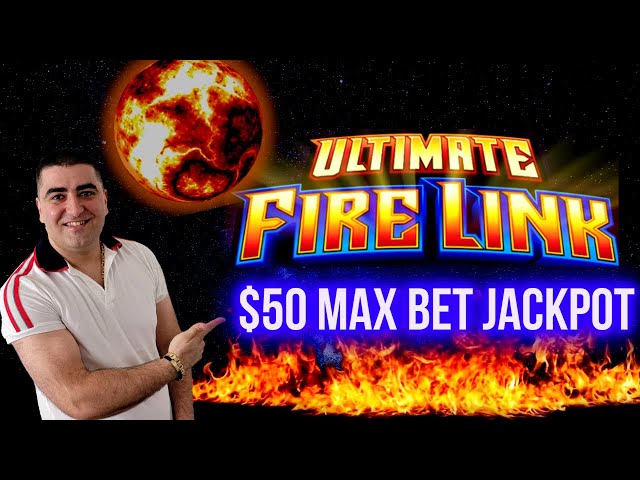 High Limit Ultimate Fire Link Slot Machine HANDPAY JACKPOT – $50 Max Bet | Live Slot Play At Casino