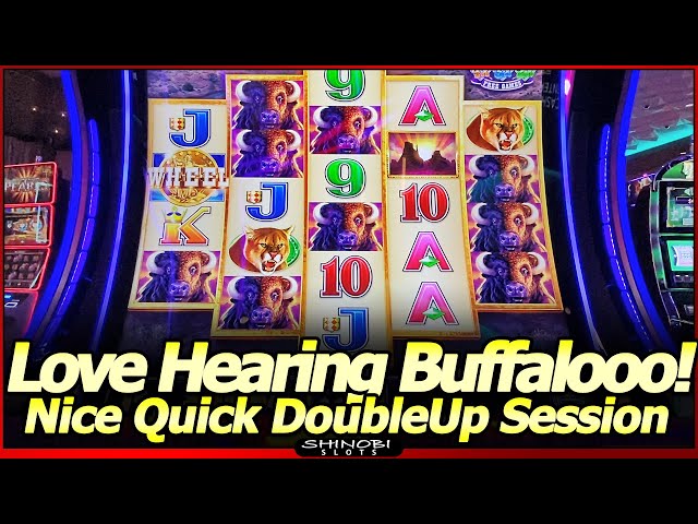 I LOVE Hearing Buffalooooo! Great Line Hit and Nice Bonus for a Double-Up in Buffalo Diamond Slot!