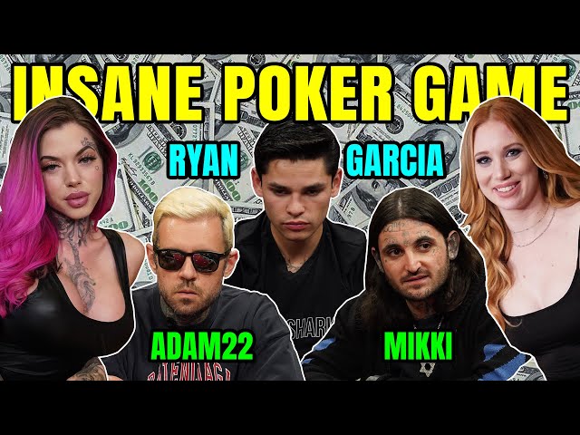 TOP 5 HANDS From Celebrity Poker Game – Ryan Garcia, Mikki & Adam22