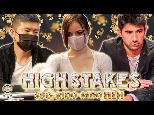 Jesse Sylvia and Poker Bunny play $50/$100/$100 NLH! – Live at the Bike!