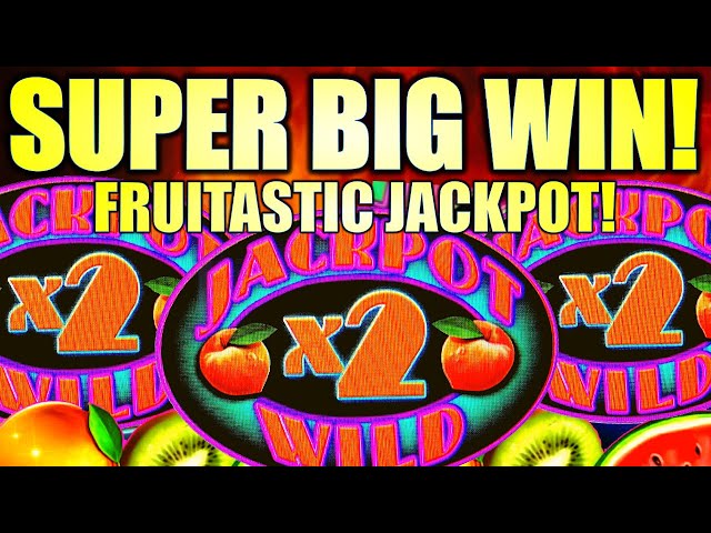 SUPER BIG WIN! 2X 2X 2X JACKPOT! FRUIT JACKPOTS Slot Machine (LIGHTNING GAMING)