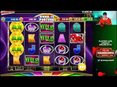 Wheel of Fortune Ruby Riches slots LIVE with BONUS [Online Gambling with Jersey Joe # 180]