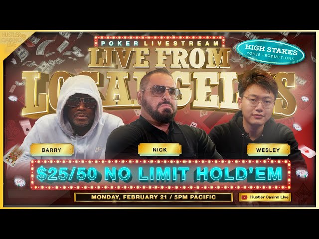 Barry, Wesley & Nick Vertucci Play $25/50 No Limit Hold’em – Commentary by RaverPoker
