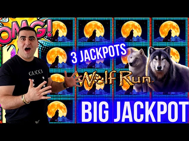 HUGE JACKPOT On Wolf Run Slot & 2 MORE JACKPOTS