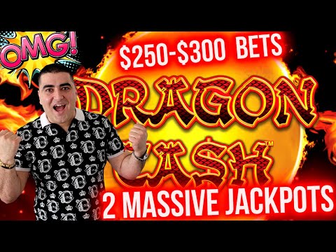 $250-$300 Bets MASSIVE JACKPOTS On Dragon Cash Slot Machine