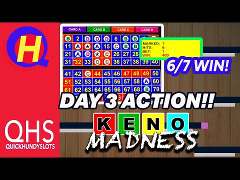 4-Card KENO! KENO MADNESS Tournament: DAY 3 #KENONATION