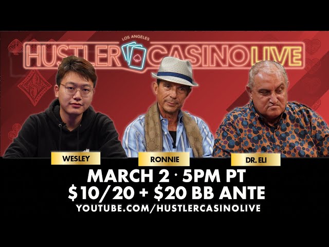 Dr. Eli, Wesley, Suited Superman, Israeli Ron & Ronnie – $10/20/40 NL – Commentary by RaverPoker