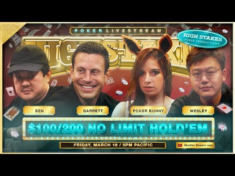 SUPER HIGH STAKES $100/200 w/ Garrett Adelstein, Poker Bunny & Wesley – Commentary by Marc Goone