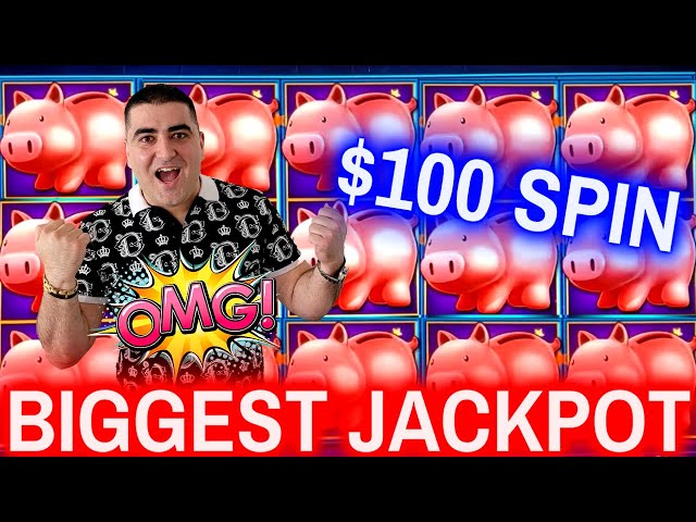 BIGGEST JACKPOT Of My Life On Lock It Link Piggy Bankin Slot – Winning Mega Bucks On Slot Machine
