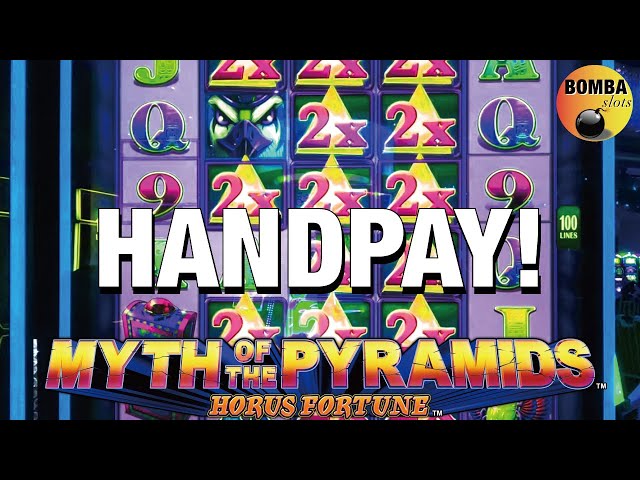 HANDPAY! NEW GAME! Myth of the Pyramids Horus Fortune Jackpot at The Cosmo Casino Slot Machine Win!
