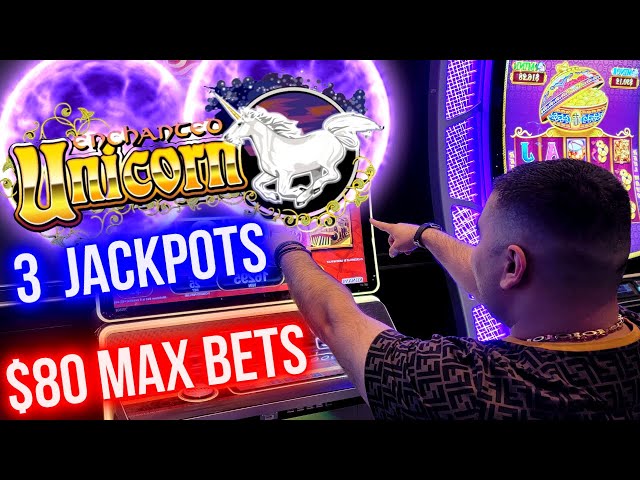 I Won 3 JACKPOTS On High Limit ENCHANTED UNICORN Slot – $80 Bets | EP-6