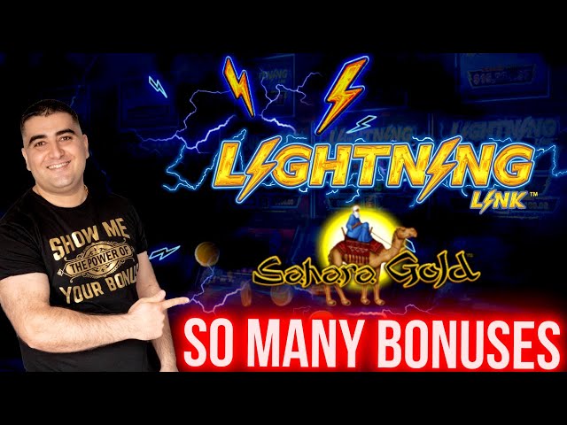 So Many BONUSES On High Limit Lightning Link Slot Machine