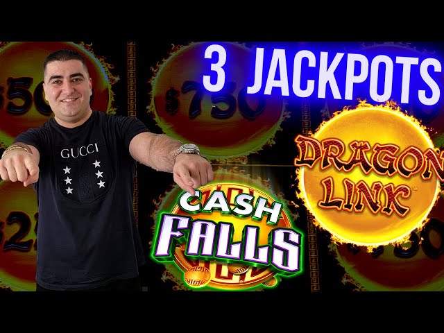 Winning JACKPOTS On Dragon Cash & Cash Falls Slot Machines – Live Slot Play At Casino
