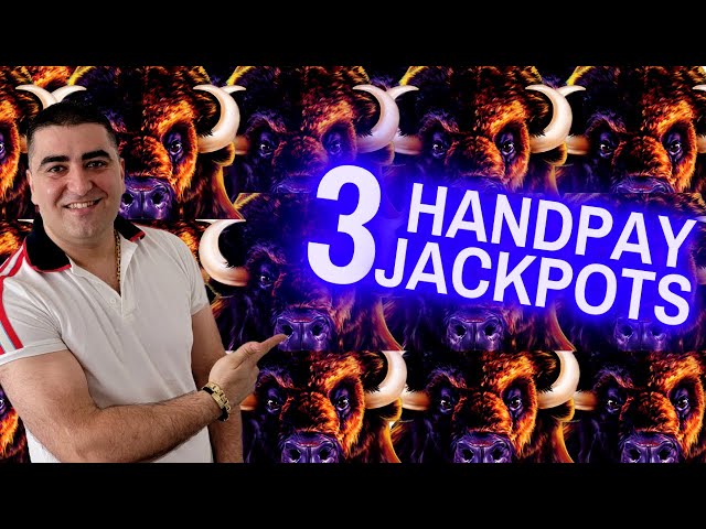 I Won 3 JACKPOTS On Buffalo & High Limit Slots – Live Slot Play At Casino PART-1