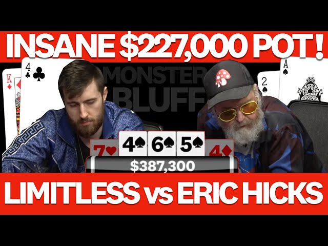 Limitless vs Eric Hicks $227,000 pot? SICK six figure ALL-IN Bluff on the River!