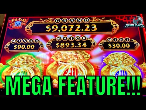 MEGA FEATURE on the BAG GAME comes in HOT with a HUGE WIN!!! On Fu Dai Dai Lian Lian Panda Slot