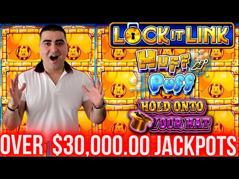 Over $30,000.00 Jackpots On High Limit Lock It Link Slot Machines