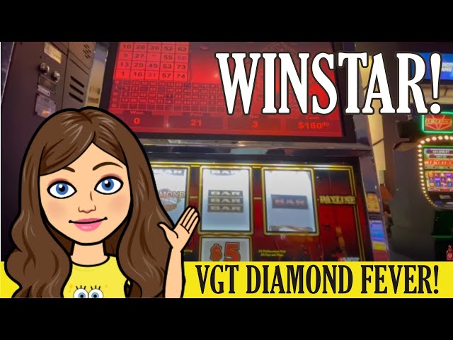 VGT DIAMOND FEVER SLOT MACHINE LIVE PLAY WINSTAR! Love those RED SCREENS!