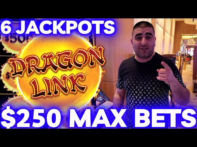 6 HANDPAY JACKPOTS On High Limit Dragon Link Slot – Up To $250 MAX BETS !