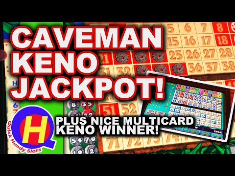 Huge KENO Jackpot! Caveman Plus Keno and Multicard KENO Action from Vegas! #KENONATION