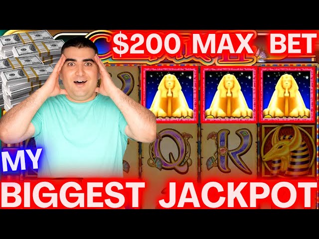 My BIGGEST JACKPOT Ever On Cleopatra Slot Machine – NON STOP JACKPOTS & $200 Max Bets
