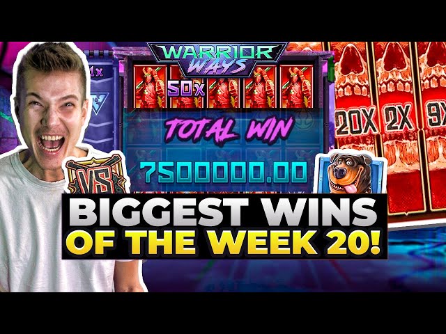 TOP 5 RECORD WINS OF THE WEEK || $7,500,000 MAX WIN ON WARRIOR WAYS SLOT!