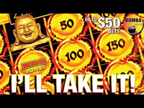 ILL TAKE IT! Up to $50 Bets On Happy & Prosperous~Dragon Cash at Wynn Casino Las Vegas Slot Machine
