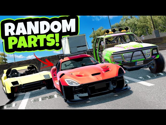 RANDOM PARTS Cars VS SPEED BUMPS Creates Big Crashes in BeamNG Drive Mods!