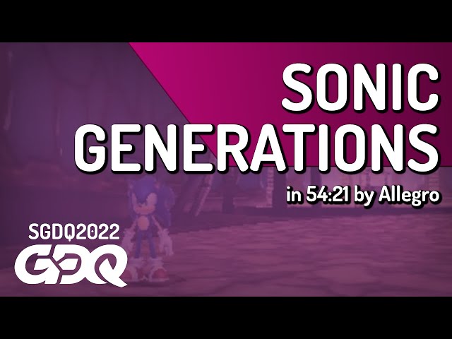 Sonic Generations by Allegro in 54:21 – Summer Games Done Quick 2022