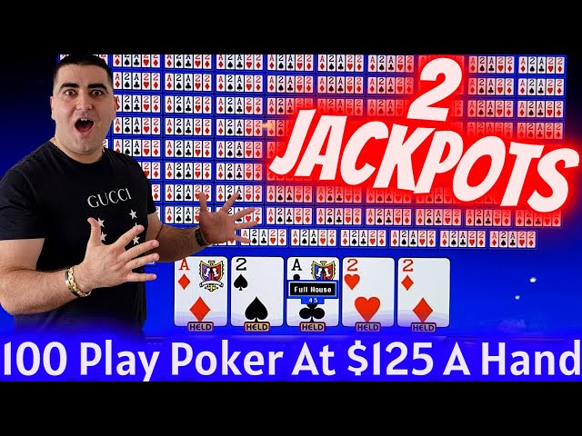 $100 Spin POWERFUL JACKPOT On High Limit Poker In Las Vegas