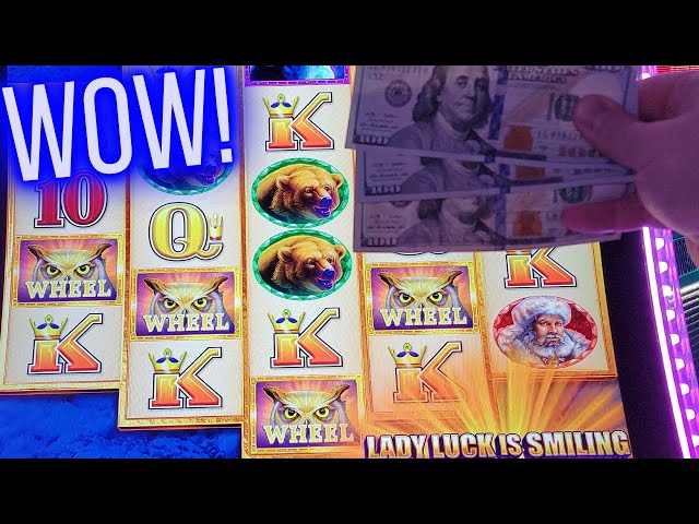 BIG WINS & BONUSES On Timber Wolf Diamond Slot Machine