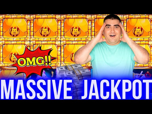 MASSIVE JACKPOT On Huff N Puff Slot Machine