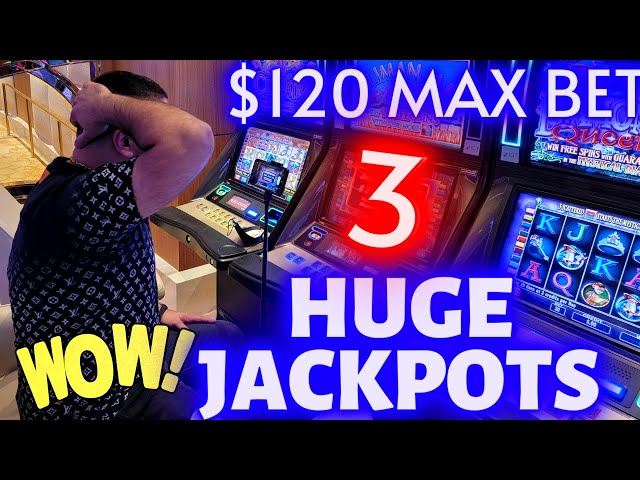 WOW! MASSIVE WINS & JACKPOTS On Diamond Queen Slot Machine – $120 MAX BET