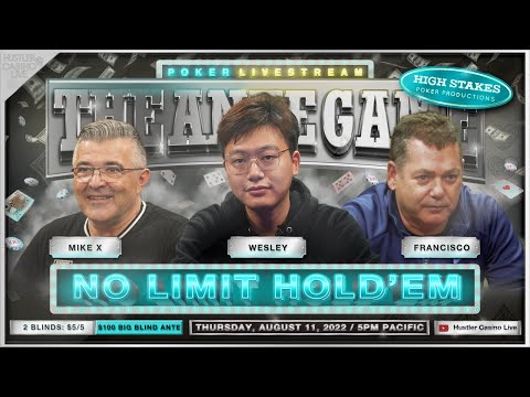 Wesley, Mike X, Francisco & Nick Nitucci Play $5/5/100 Ante Game – Commentary by Charlie Wilmoth