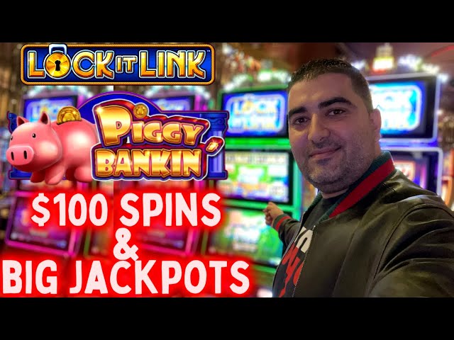 $100 Spins & BIG JACKPOTS On Lock It Link Piggy Bankin