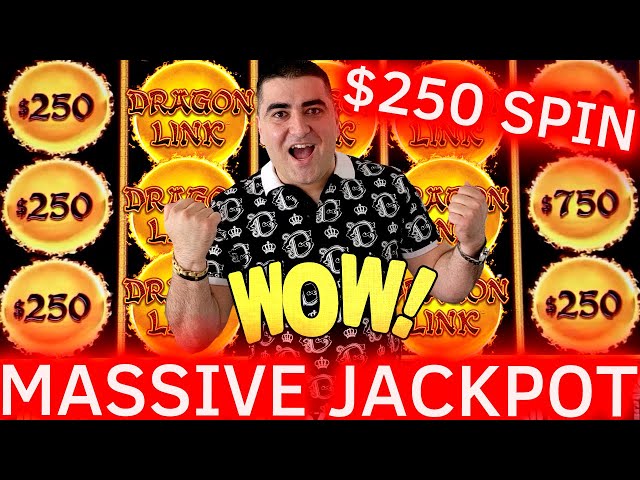 $250 Spin MASSIVE HANDPAY JACKPOT On Dragon Link Slot Machine
