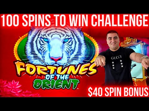 $40 Spin Bonus On High Limit Konami Slot Machine – 100 Spins To Win Challenge