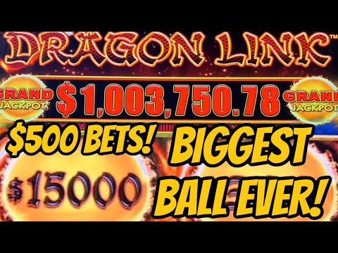 $500 BETS THE BIGGEST BALL EVER ON MILLION DOLLAR DRAGON LINK!!!