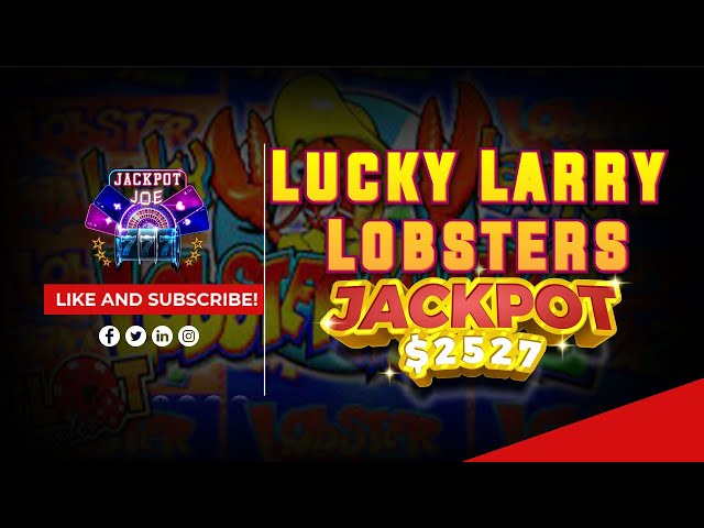 Lucky Larry Lobsters Progressive Jackpot $2527 Win