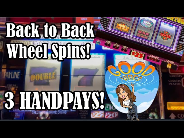 $25 Wheel of Fortune Back to Back Spins! Plus Double Gold & Pinball Jackpots! 3 HandPays!