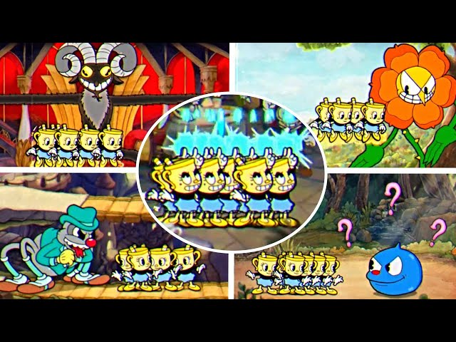 Cuphead + DLC – All Bosses With Ms Chalice Army