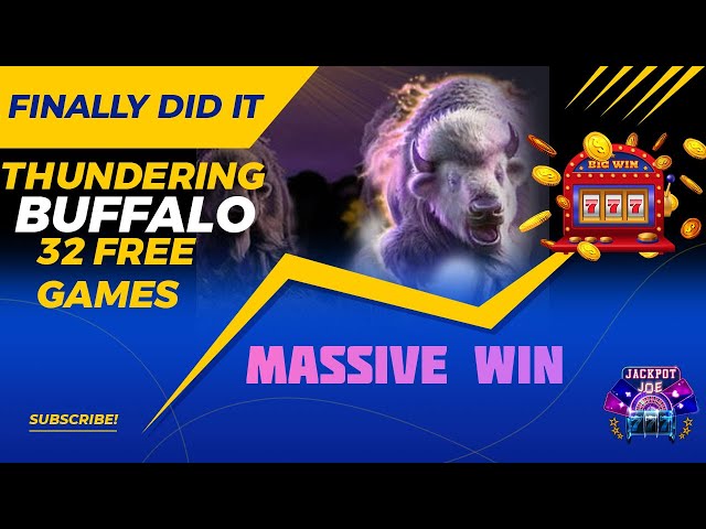 Finally did it Thundering Buffalo 32 Free Games Massive Win