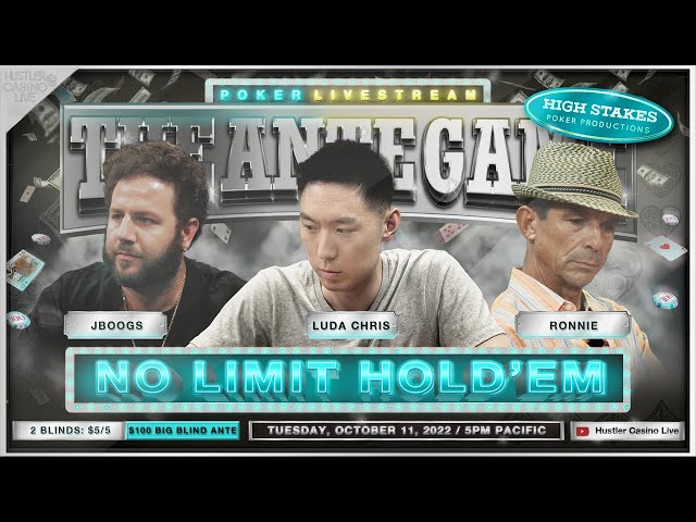 Luda Chris, JBoogs, Ronnie & Eli Play $5/5/100 Ante Game – Commentary by DGAF