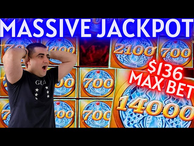 My BIGGEST HANDPAY JACKPOT On High Limit Mighty Cash Slot Machine – $136 MAX BET